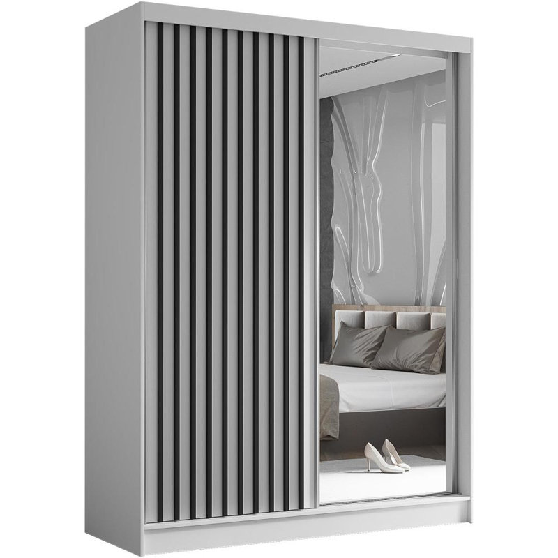 Ashantia 2 Door Sliding Wardrobe, Gray
