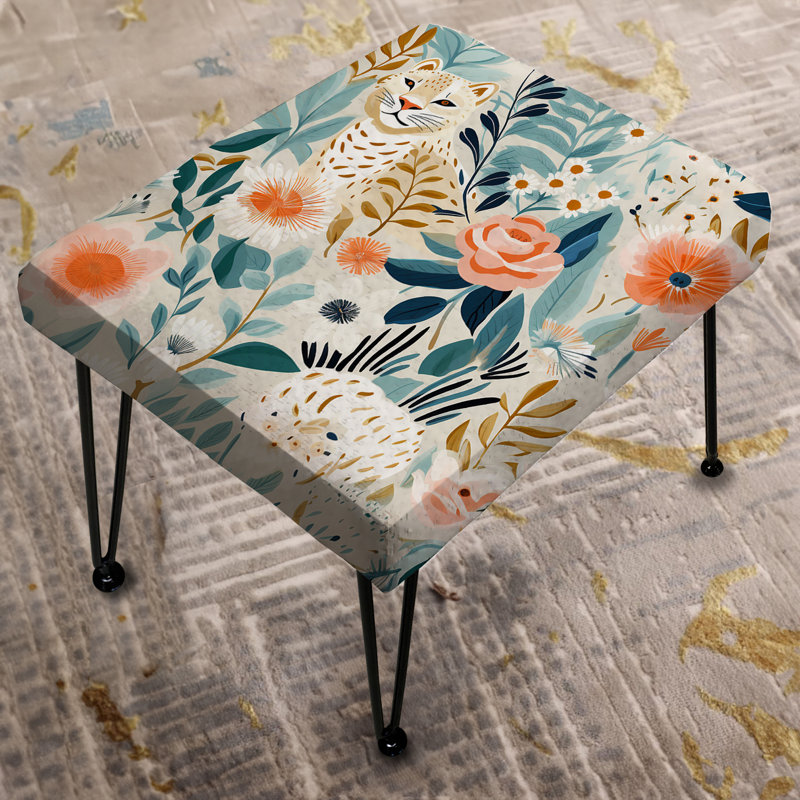 Modern Modern Botanical Soft Color Scenery - Repose-pieds rectangulaire floral