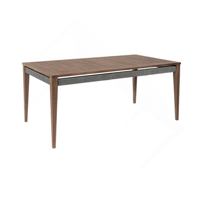 Outdoor Patio Dining Table In Weathered Eucalyptus Wood