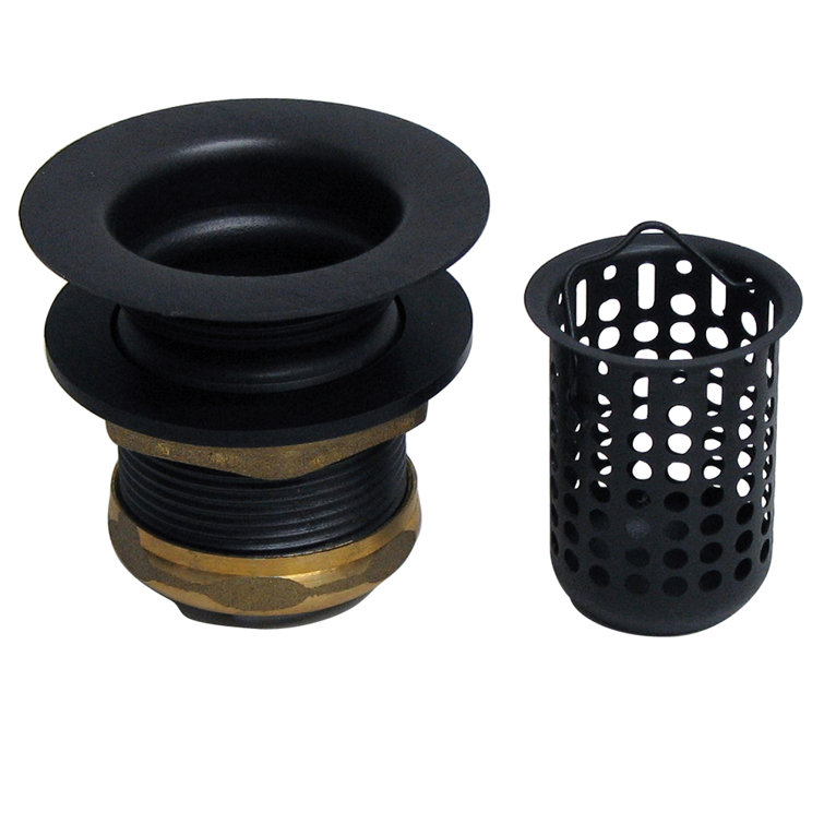 Junior Bar and Laundry Sink Drain Assembly with Removable Strainer Basket