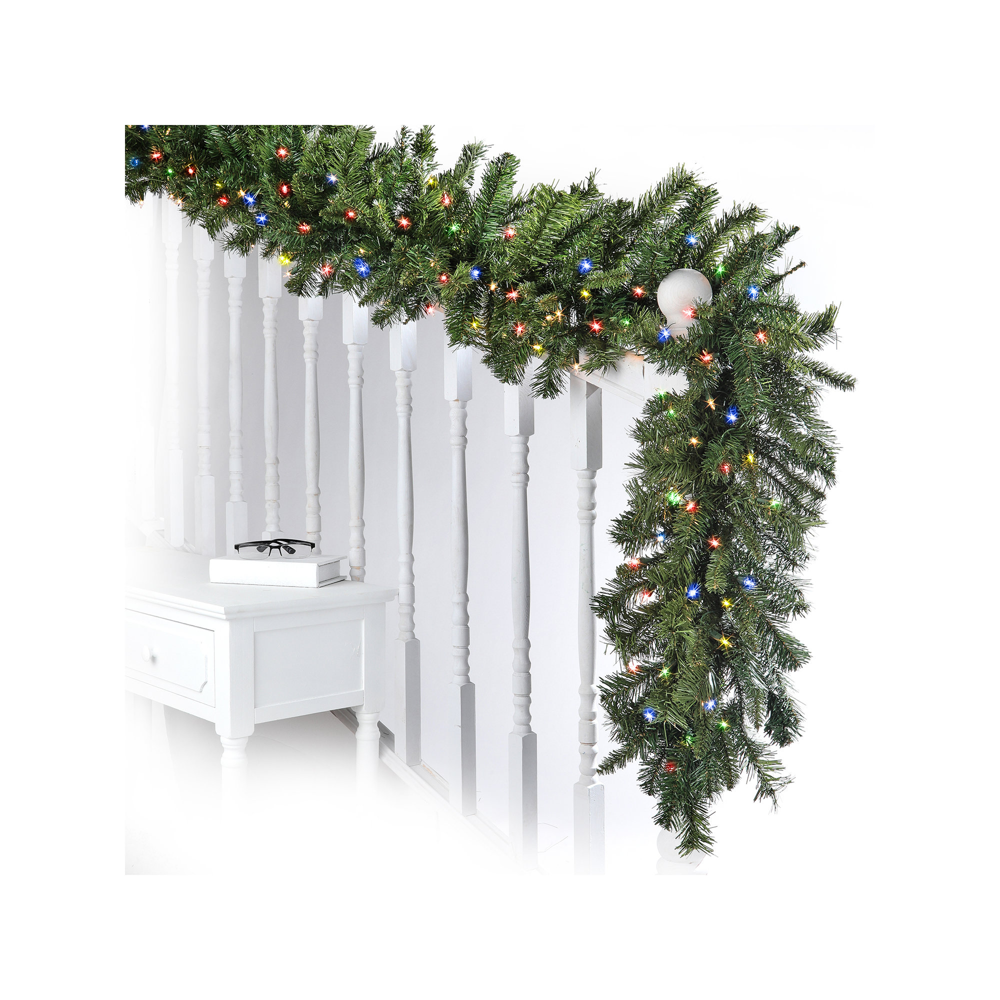 9'x14" LED New Zealand Pine Garland