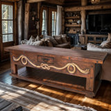 Meuble télé / console en bois massif