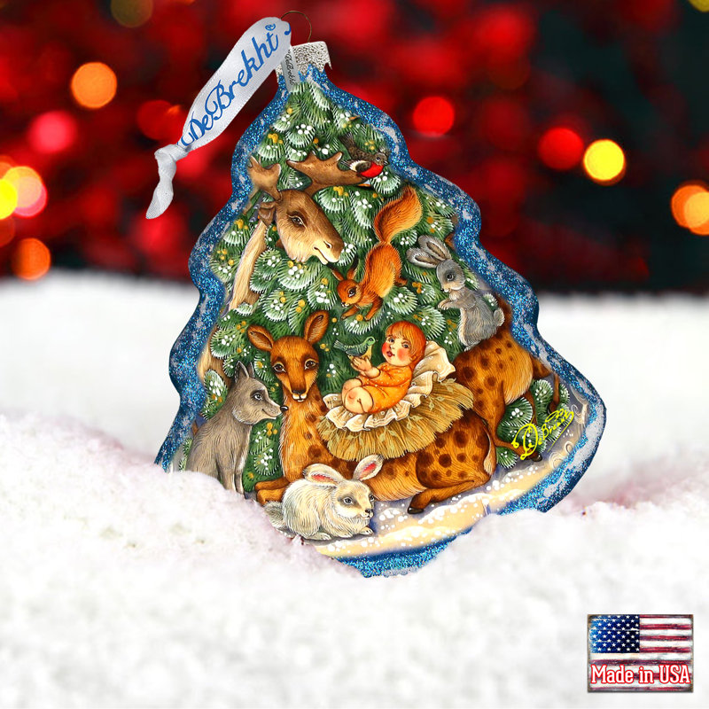 Holiday Splendor 4'' Handmade Glass Holiday Shaped Ornament
