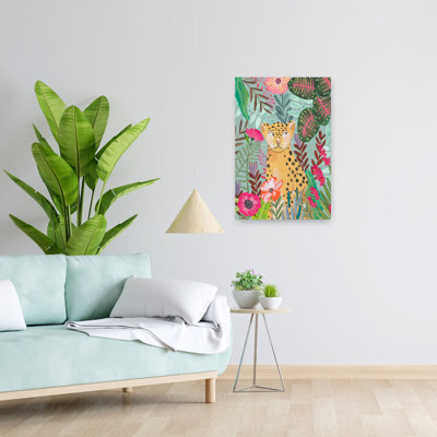 Art contemporain, art abstrait coloré, fleur de chat, forêt