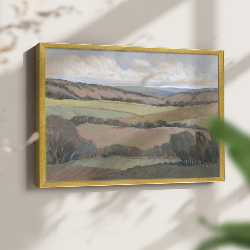 Hilly Countryside II -Framed Print - Restickable