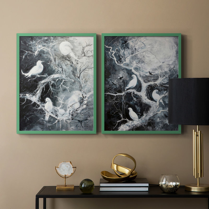 Reproduction encadrée ANIMALS Series X-Premium - prête à être accrochée - aucun clou requis - aucun clou requis, Gris