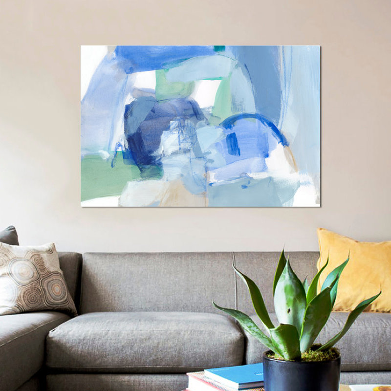 « blue formation ii », reproduction sur toile, H 8 po x l 12 po x P 0,75 po, Pas de tapis, Toile tendue
