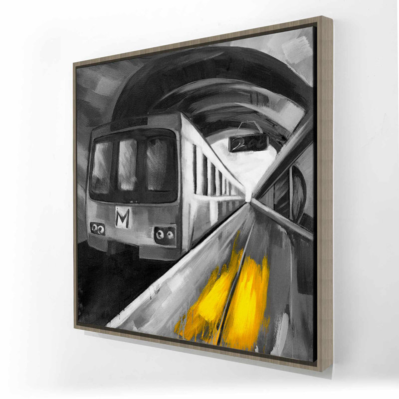 Toile train urbain | Art industriel encadré