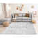 Geometric Silver/White Area Rug