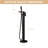 Freestanding Bathtub Faucet With Waterfall Tub Filler And Hand Shower, 360 Rotatable Spout, Dual Temperature Regulation, Brass Base Matte Black Faucet, 59" - Kink Hose, Control For Relaxing Water-125033924
