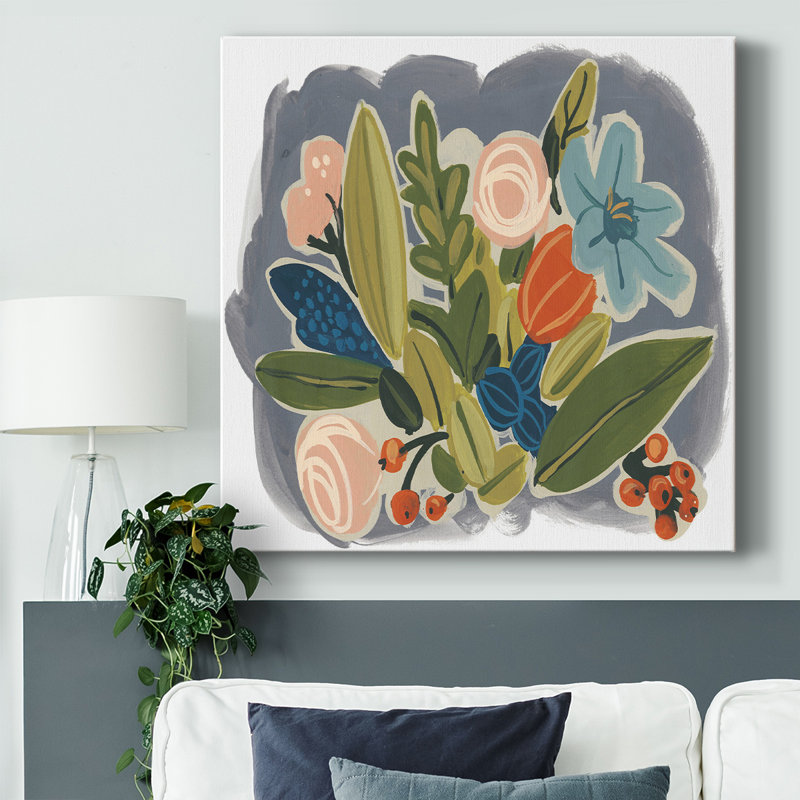 Bright Face - peinture sur toile tendue, H 16 po x l 16 po x P 1,5 po