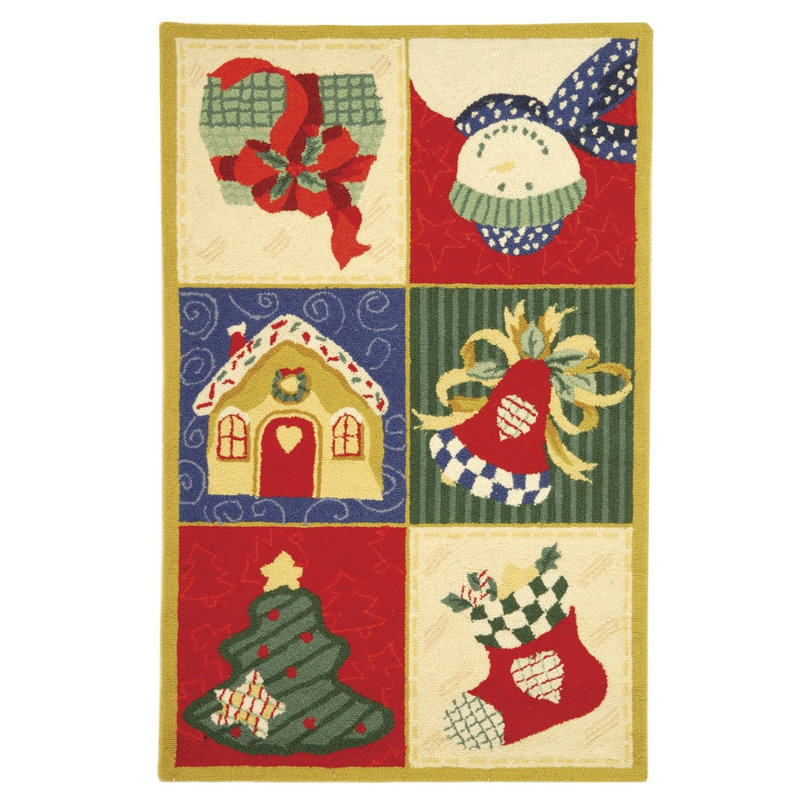 Paget Hand Hooked Wool Floral Rug, Rectangle 2'6" x 4'