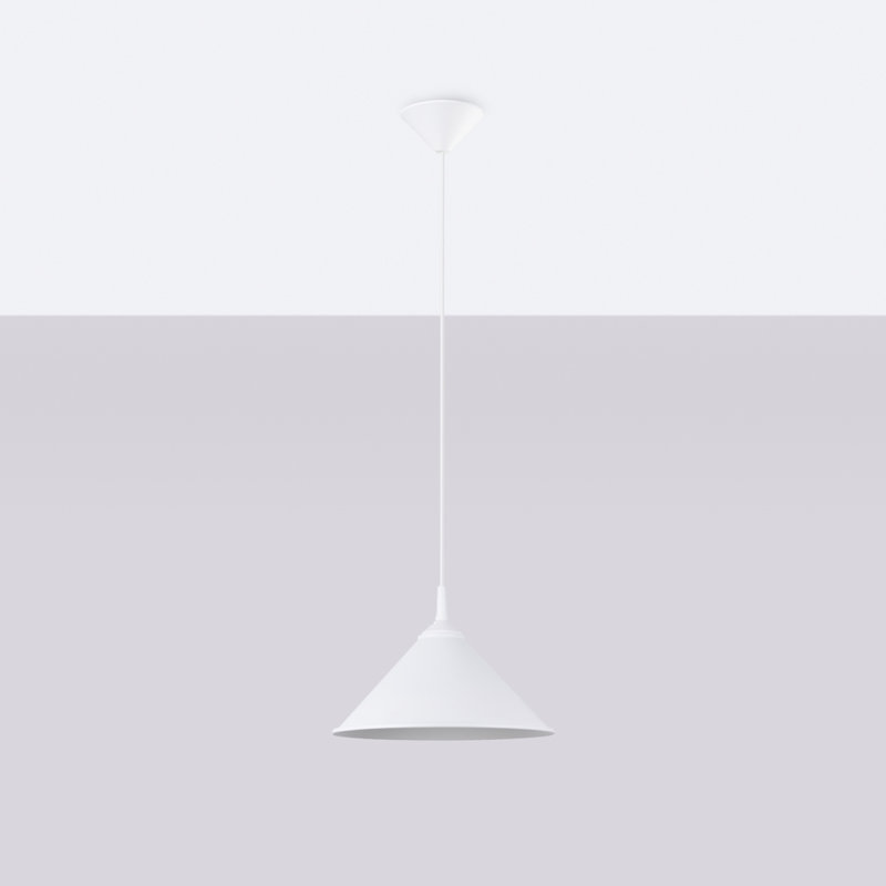 1 - Light Stainless Steel Pendant, White