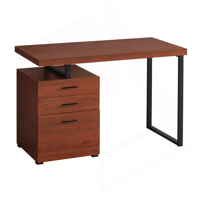 Bureau d'ordinateur Bureau à domicile, ordinateur portable, installation à gauche, à droite, tiroirs de rangement, travail, stratifié