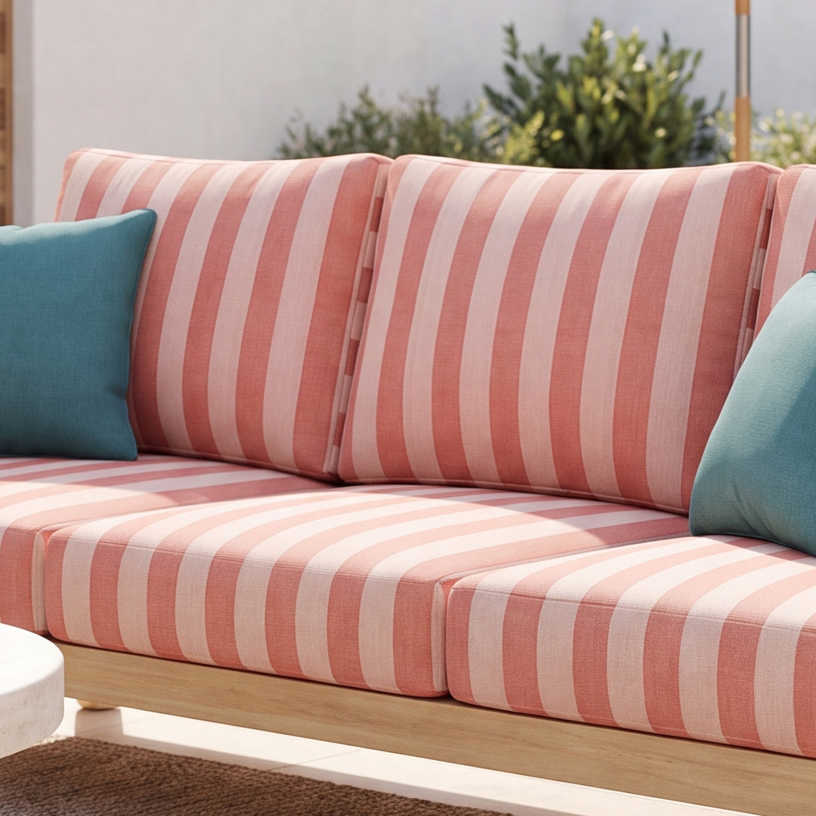 Lani 24" Sunbrella® Seat and Back Cushion, Sunbrella Expressive Blush Striped