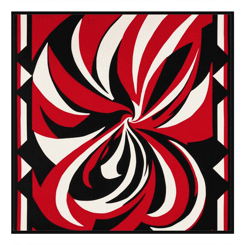 Obsidian Passion Rug, Square 5'