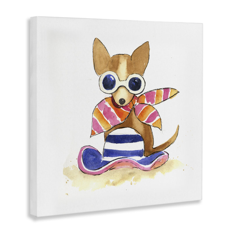«Sandy Dog on Beach» par Geoff Allen, H 24 po x l 24 po