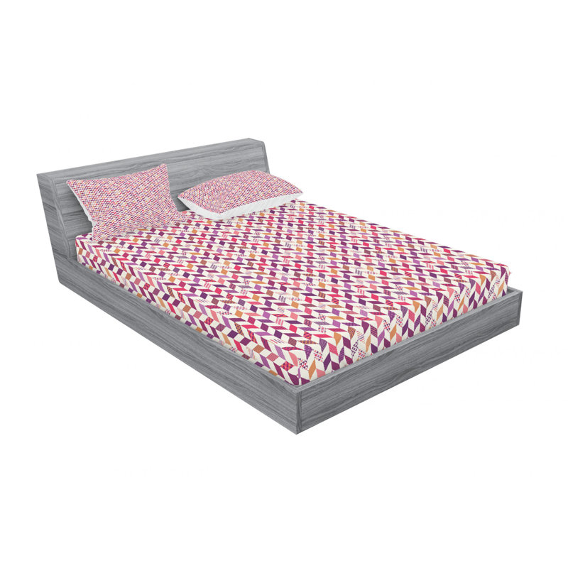 Microfiber Chevron Sheet Set, Full Sheet Set with Fitted Sheet