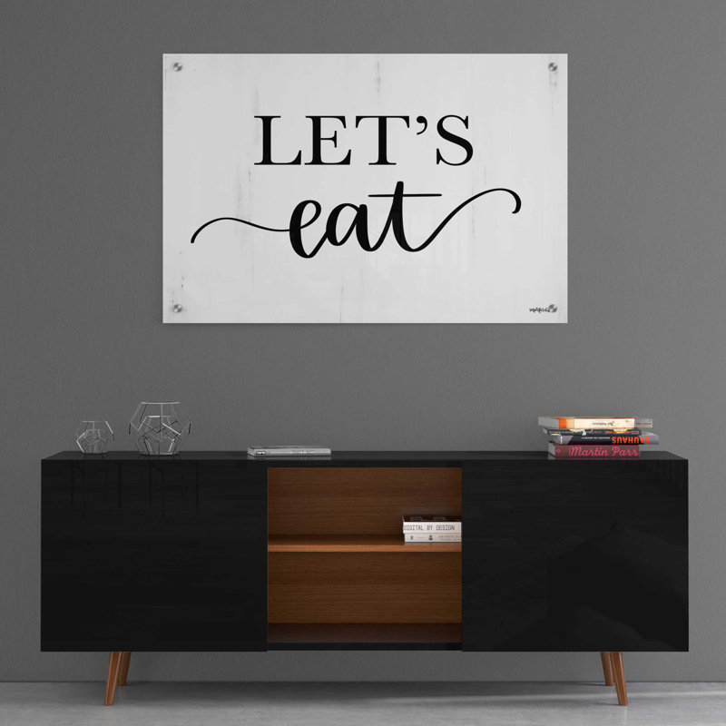 «Let's Eat» par imperfect dust - art textuel non encadré, H 24 po x l 36 po x P 0,2 po