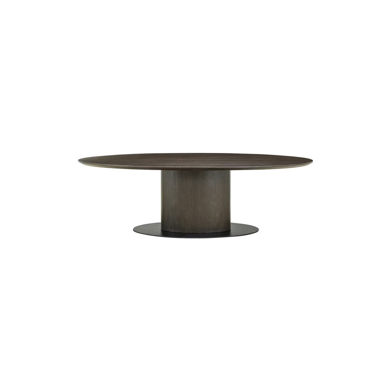 Dining Table Oak Oval Dining Table, 30"H x 43"L x 94"W 
