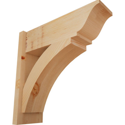 7 1/2"W x 22"D x 22"H Thorton Smooth Traditional Outlooker, Douglas Fir
