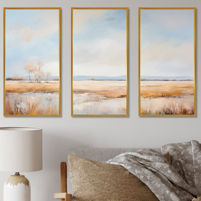 Prairies Minimalism Country Charm Delight II - Prairies Canvas Wall Art Set