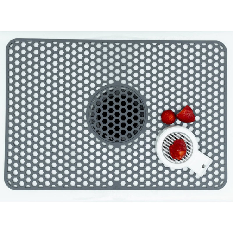 Better Houseware Silicone Sink Mat, Small, Gray, 0.25" H x 10.125" W x 12.125" D