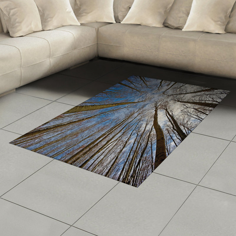 Scenery High Density Long Fiber Poly Threads Decorative Area Rug Carpet, Rectangle 4' x 5'8"