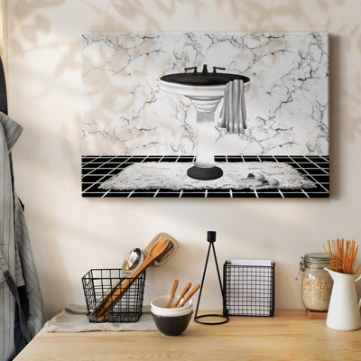 Lavabo moderne sur toile tendue