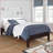 Queen Size Pine &amp; Hardwood Platform Bed Frame, 600lbs Weight Capacity, Cappuccino Finish for Master/Guest Room