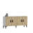 Catena Modern Console Table with Shelves, White & Sapphire Oak, 100% Melamine Coated Particle Board, Wall-Mountable, Geometric Design | Perfect for Living Room & Entryway Storage Solutions-108055490