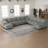 Januelle Oversized 142.7'' Wide Chenille L-Shaped Sofa Bed U-Shaped Couch Storage Modular Sectional Sofa-274864880