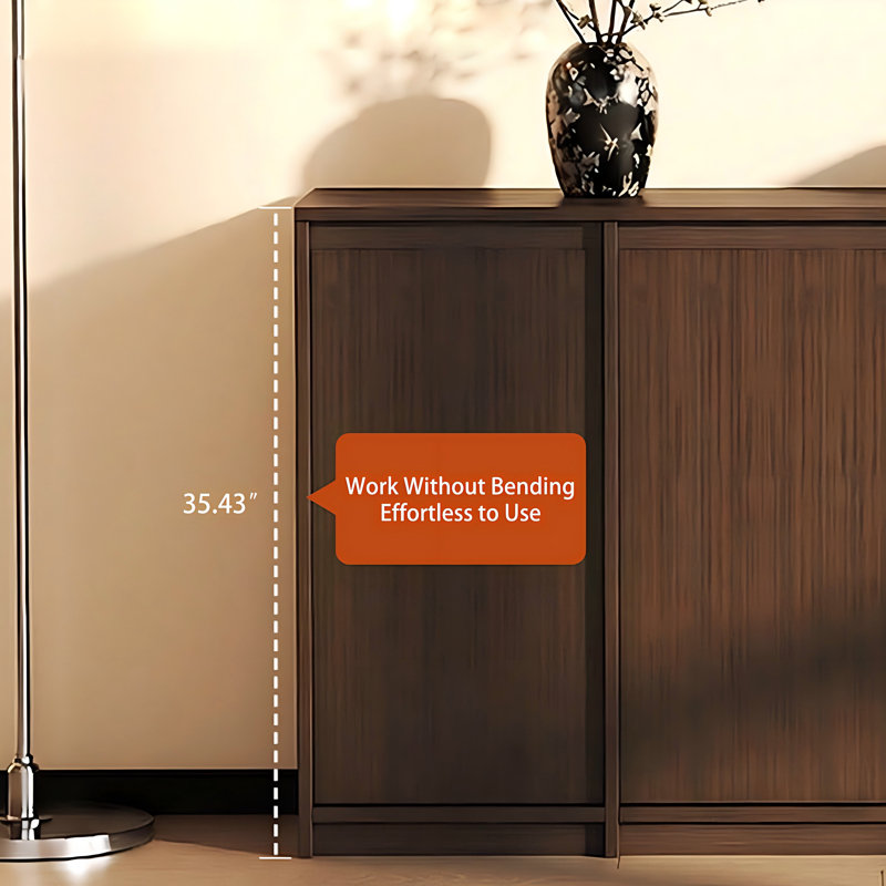Buffet de rangement sur pied 84,65 po, H 35,43 po x l 84,65 po x P 15,75 po