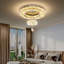 Lustre rond en cristal à deux niveaux-1921136415