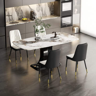 Sindia Rectangular 63'' L x 35.4'' W Restaurant Dining Set