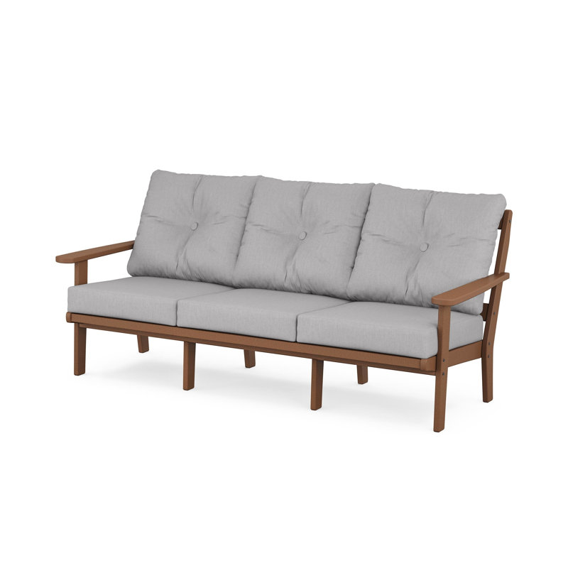 Lakeside Mission Deep Seating Sofa, Mahogany, Ash Charcoal