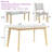 6 - Piece Modern Dining Table with Bench Set-1673782620