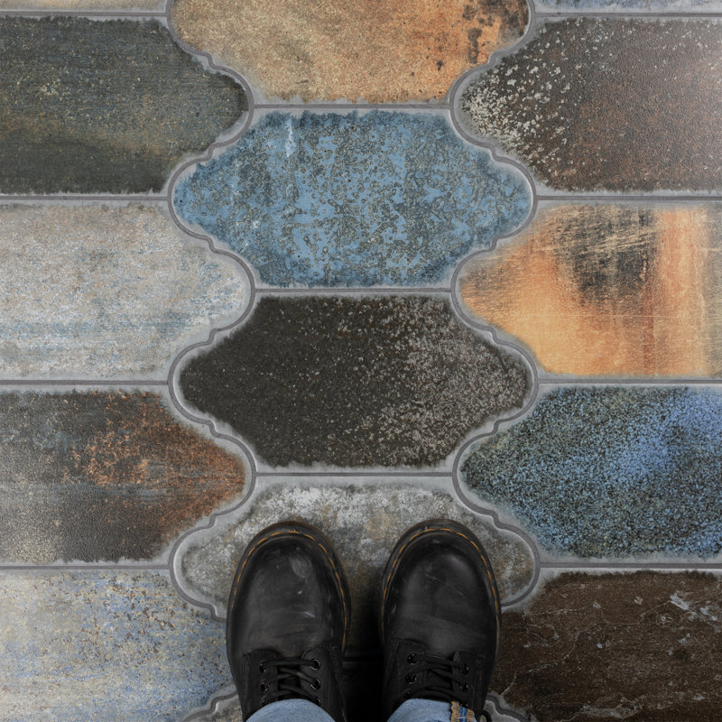Carreau de porcelaine rétro pour mur et plancher 6 po x 13 po Dorne Provenzal