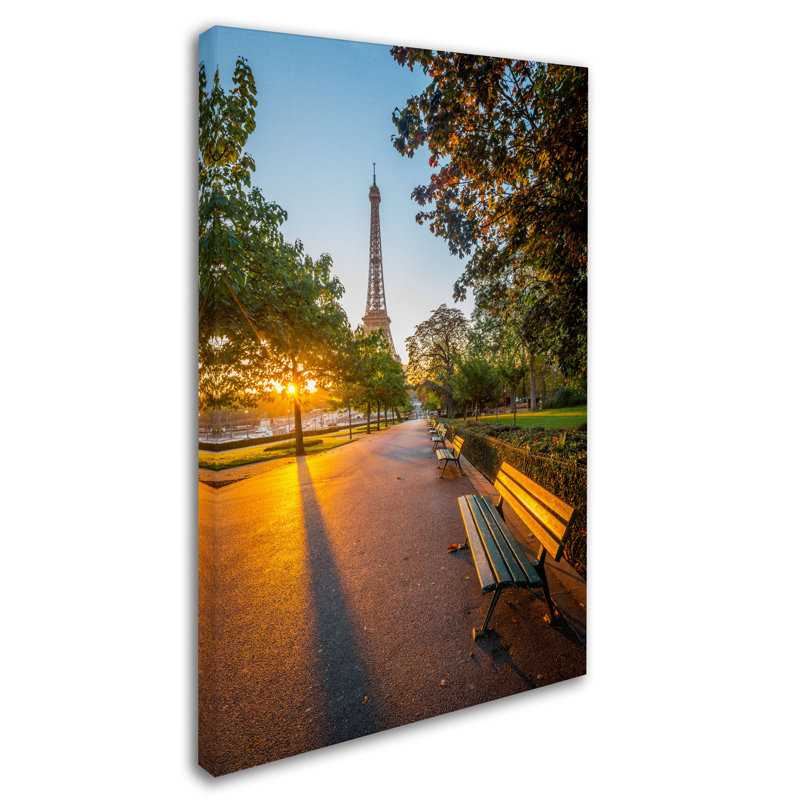 Morning Light Paris Landscape Canvas Art Print