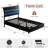  Twin Size Floating Bed Frame With Led And Charging Station,metal Platform Bed Frame With Storage Headboard,no Box Spring Needed,noise-free,easy To Assemble,black
