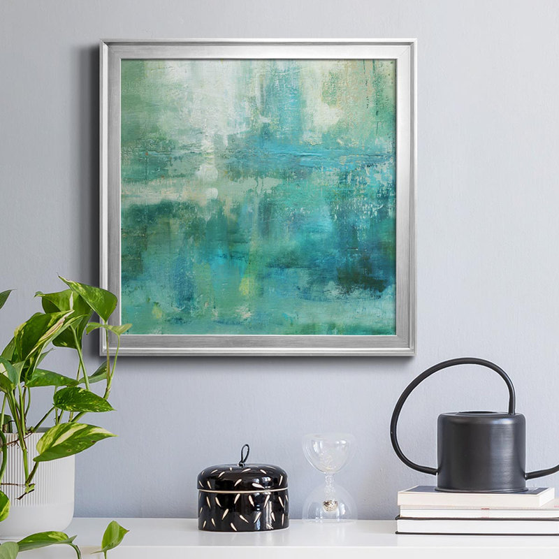 Monet Garden - Cadre photo, reproduction d'art sur toile, Argent, H 26,5 po x l 26,5 po x P 1,5 po