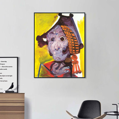 "Tete de matador" par Pablo Picasso, reproduction d'art sur toile encadrée de 1970 par Pablo Picasso, décorations pour bureau à domicile