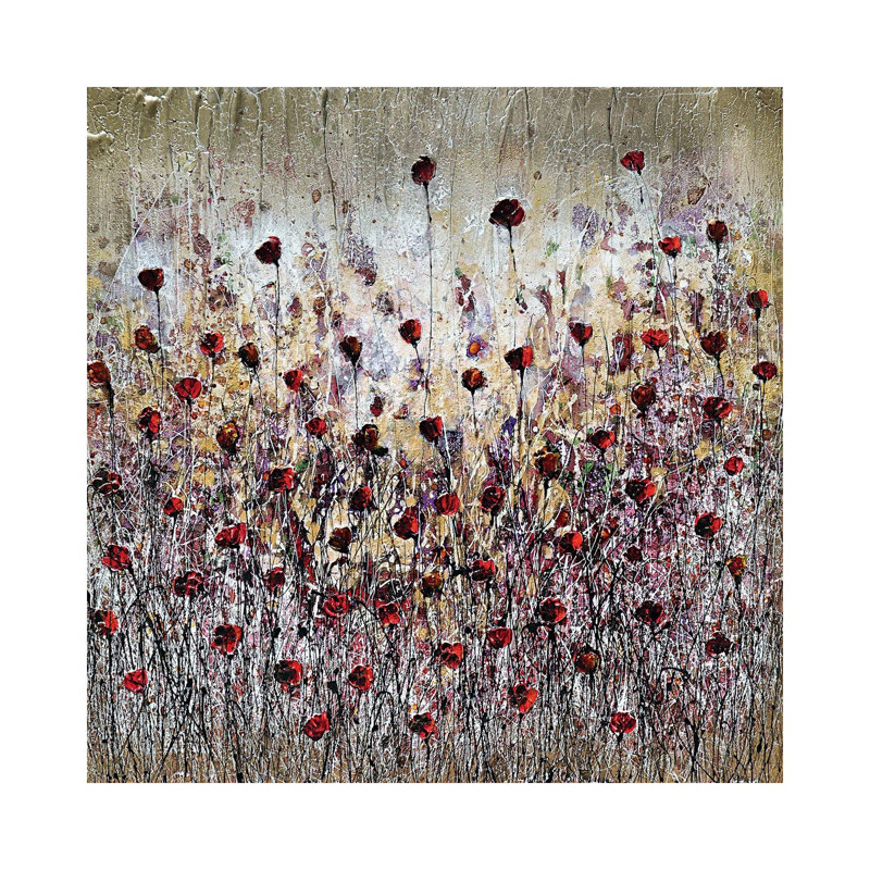 Precious Poppies by Donatella Marraoni - Wrapped Canvas Painting, 45.72 cm H x 45.72 cm W x 3.175 cm D