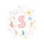 Lettre S - impression d'art graphique-52841881-52841883-52841892