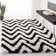 Delane Handmade Shag Black/White Area Rug