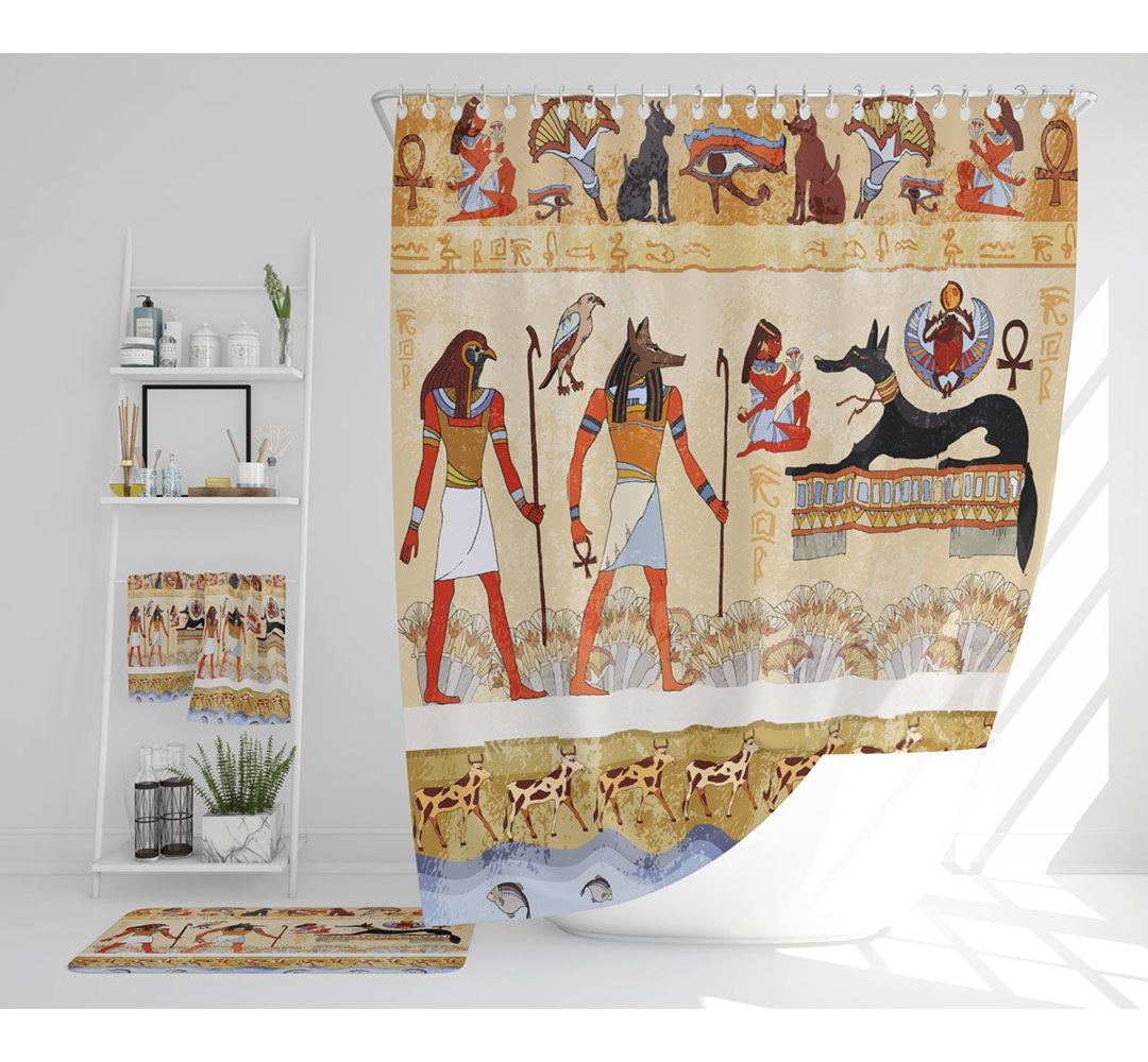 Naudia Polyester Shower Curtain Set