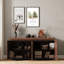 Buffet moderne avec grand espace de rangement et finition texturée distinctive