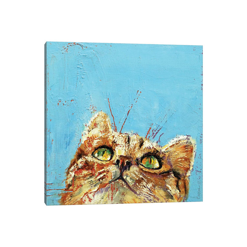 Tomcat by Michael Creese - Wrapped Canvas Painting, 30.48 cm H x 30.48 cm W