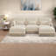 Canapés modulaires à assise profonde, style pompon chenille moderne pour la maison