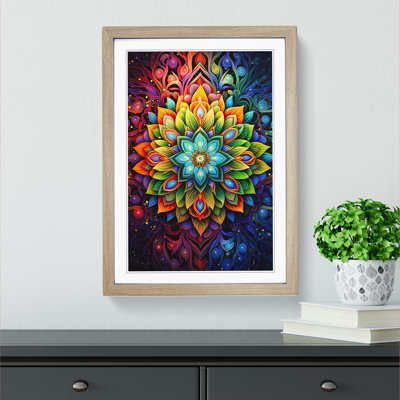 Mandala Modern - Single Picture Frame Print on Wood